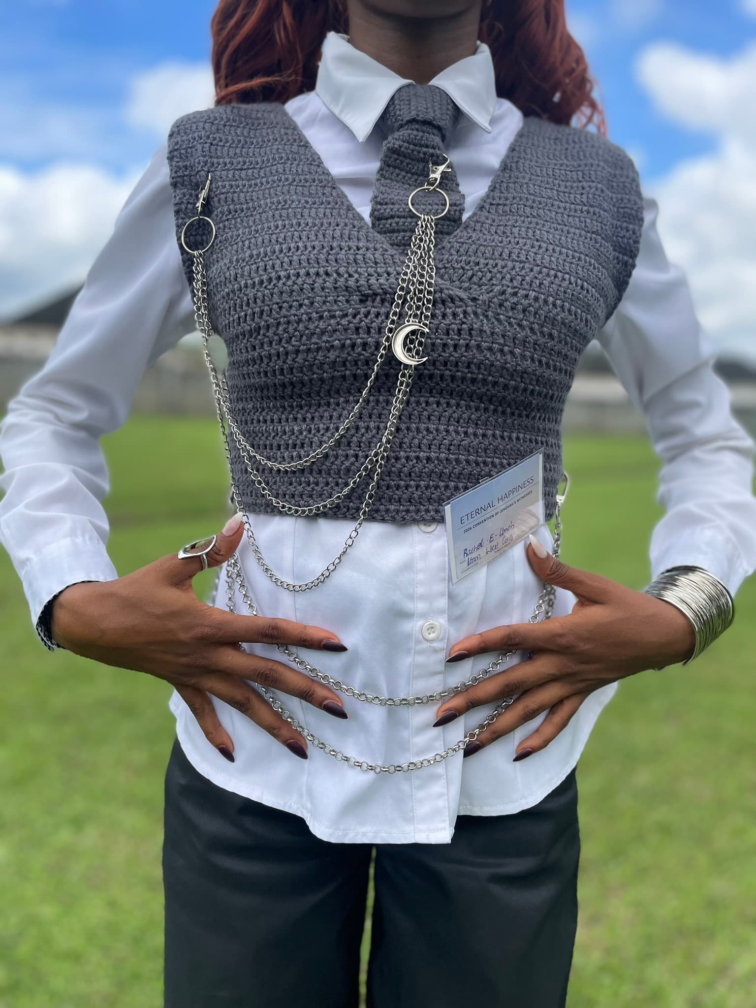 ash-vest and tie combo