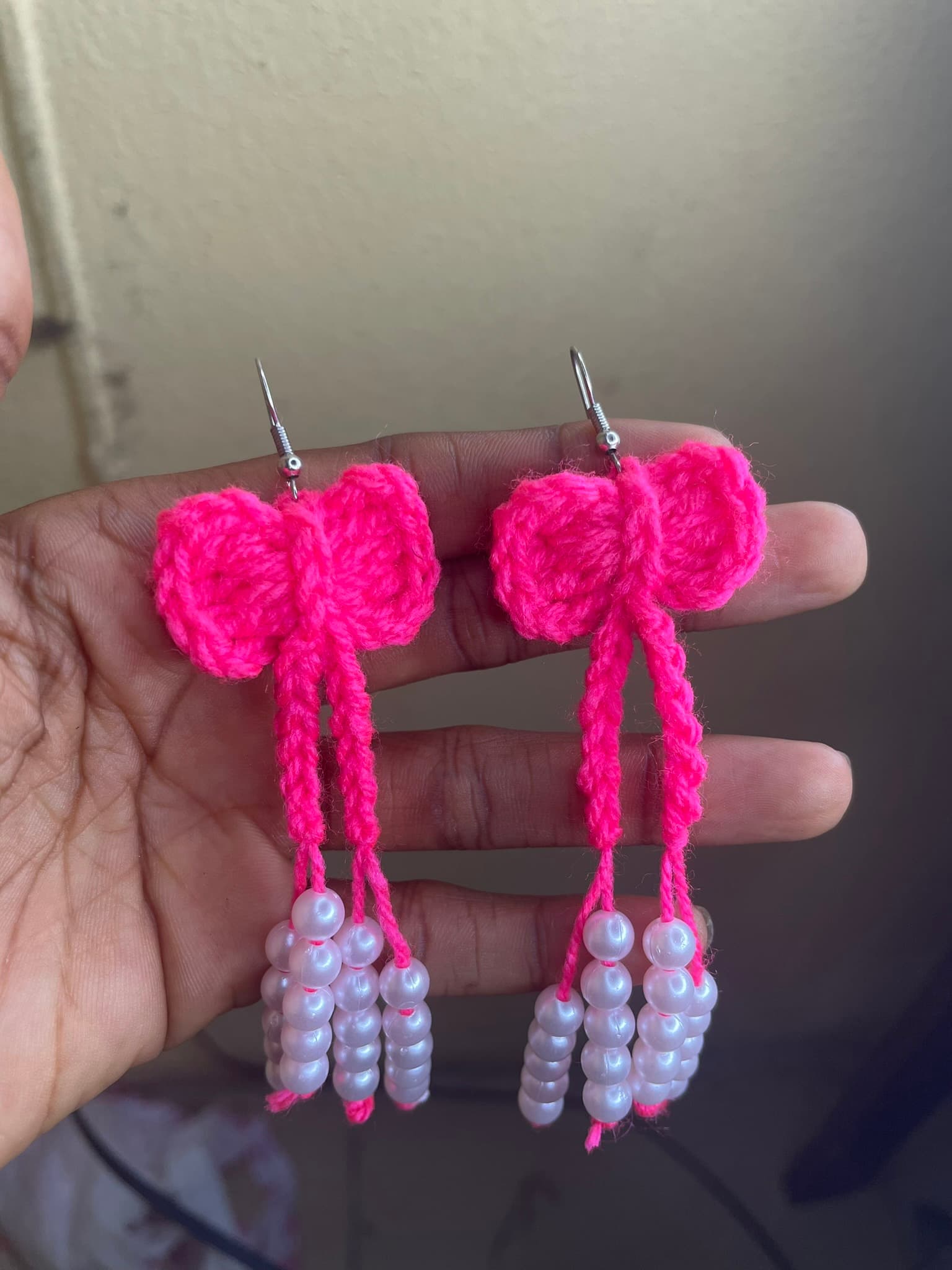 Bow Pink Earrings